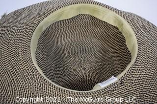 Straw Hat with Pheasant Feather Decoration in Harrods Hat Box. 