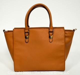 Classic Valentino Tan Beige Top Handle Tote Handbag  with Zip Closure. 