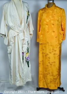 Two (2) Silk Japanese Kimono Robes, One made by Dynasty and the Other Embroidered. 