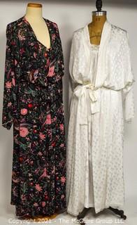 Two (2) Peignoir Pajama and Robe Sets by Natori and Christian Dior, Size XL. 