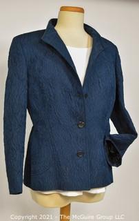 White Hugo Boss Tunic Top and Navy Blue Blazer. 