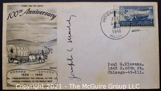 Cancelled First Day Cover. Cachet