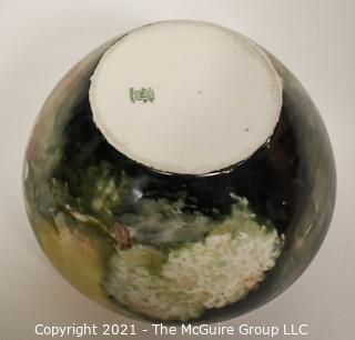 Large Hand Painted Limoges France Bowl or Planter.  Measures approximately  6 1/4" at rim x 5 1/2"T