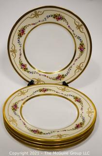 (5) 10 3/8" diameter Bavarian Hutschenreuther Dinner plates