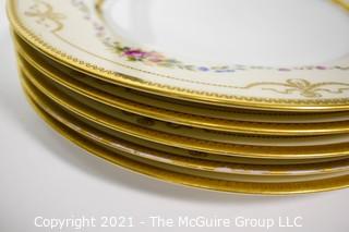 (5) 10 3/8" diameter Bavarian Hutschenreuther Dinner plates