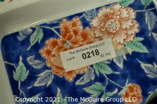 Three (3) Pieces of Asian Stamped Hand Painted Porcelain.  Includes Gold Imari.