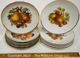 Set of Porcelain China Hutschenreuther Lorenz Germany Gold Trim Dessert Fruit Plates