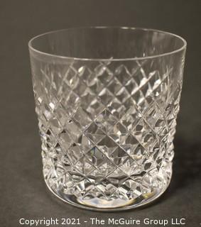 Waterford Crystal Alana Pattern: <br> <br>



(6) 5" tall Flat Tumblers <br>


(3) 4 3/8 Double Old Fashions <br>

(3) 3 3/8 Old Fashions  
