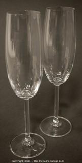 Collection of Stemware:<br><br>
(7) 8 1/2" Beer Glasses<br>
(6) 8" Perrier Jouet<br>
(2) 7 5/8" Etched Champagnes<br>
(3) 7 1/2" Champagnes<br>
(2) 9" Champagnes