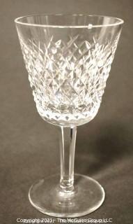 Waterford crystal - Alana Pattern:<br>
<br>
(14) 5 7/8" Claret Wine stems 