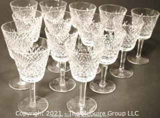 Waterford crystal - Alana Pattern:<br>
<br>
(14) 5 7/8" Claret Wine stems 