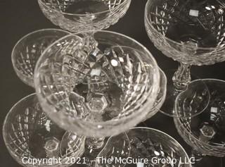 Waterford Crystal: <br>

<br>
(9) 5 1/2" Comeragh Pattern Champagne/Sherbert Stems 