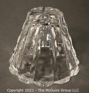 Orrefors Swedish Crystal Vase in Wave Pattern; 5 1/2"T x 7" diameter. 