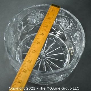 Clear Crystal Cut Glass Bowl; 7 3/4"W x 5"T