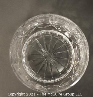 Clear Crystal Cut Glass Bowl; 7 3/4"W x 5"T