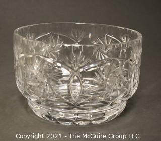 Clear Crystal Cut Glass Bowl; 7 3/4"W x 5"T