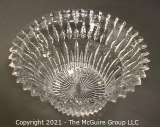 Clear Crystal Glass Serving Bowl; 10" diameter x 5"T