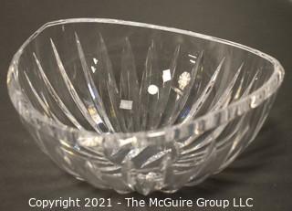 Waterford Crystal Bowl with elliptical rim; 7 3/4" diameter x 3 3/4"T