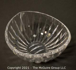 Waterford Crystal Bowl with elliptical rim; 7 3/4" diameter x 3 3/4"T