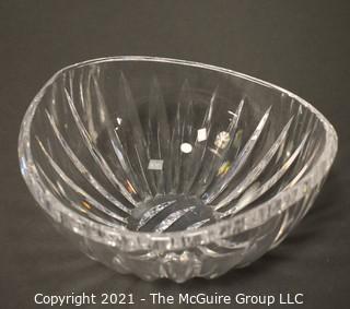 Waterford Crystal Bowl with elliptical rim; 7 3/4" diameter x 3 3/4"T