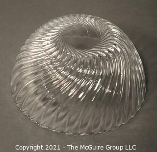 Glass Bowl; Swirl Pattern; 10 3/4" diameter x 4 1/2"T