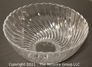 Glass Bowl; Swirl Pattern; 10 3/4" diameter x 4 1/2"T