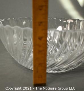 Glass Bowl; Swirl Pattern; 10 3/4" diameter x 4 1/2"T