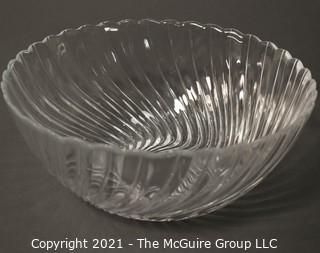 Glass Bowl; Swirl Pattern; 10 3/4" diameter x 4 1/2"T