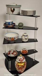 Group of Porcelain & Ceramic Decorative Items, Several Asian with Makers Marks. 