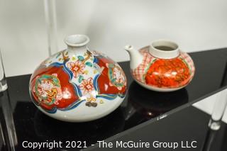 Group of Porcelain & Ceramic Decorative Items, Several Asian with Makers Marks. 