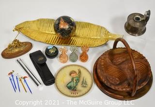 Group of Decorative Items including inkwell