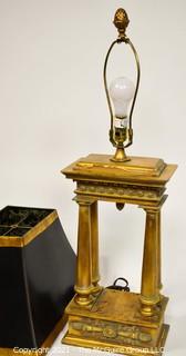 Gilt Resin Table Lamp