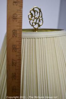 Pair of brass Table Lamps; 30" tall