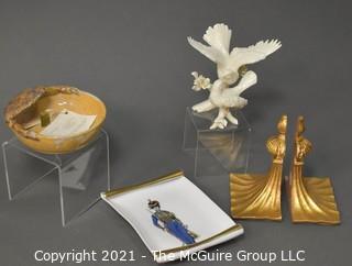 Collection of Decorative Items Including Porcelain Lenox Bird Figurine. 