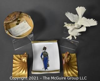 Collection of Decorative Items Including Porcelain Lenox Bird Figurine. 