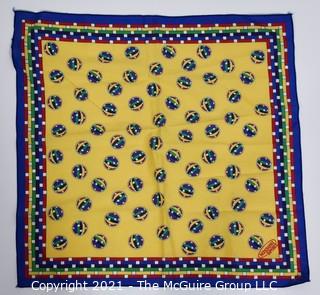 Small Yellow Cotton Bandana or Scarf by Missoni Sport. Measures approximately 19" square. 