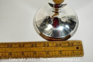 Vintage R Wallace & Sons Mfg Co Sterling Silver Vase with Monogram.  Measures approximately 10.5" tall and 301g in weight. (Note: Description altered 4/7 at 1:52PM)