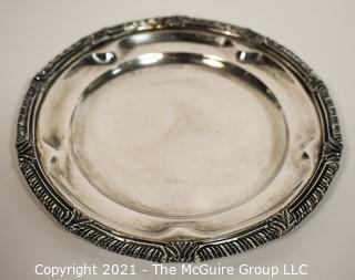 Round Sterling Silver Serving Tray or Plate by Sanborn's Mexico.  Measures approximately 8" diameter