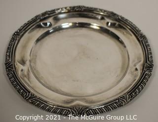 Round Sterling Silver Serving Tray or Plate by Sanborn's Mexico.  Measures approximately 8" diameter