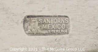 Round Sterling Silver Serving Tray or Plate by Sanborn's Mexico.  Measures approximately 8" diameter