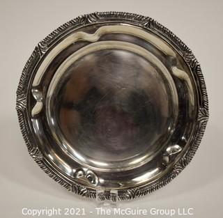 Round Sterling Silver Serving Tray or Plate by Sanborn's Mexico.  Measures approximately 8" diameter