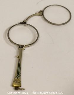 Antique Art Deco Style Lorgnette Folding Opera Handheld Glasses