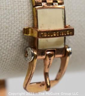 Henri Bendel Rose Gold Toned and White Enamel Belt Bracelet  47g Weight {Note: Description was changed on 4.5.21 @ 12:49pm ET}