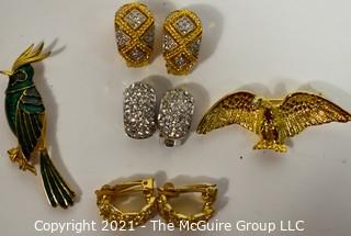 Group of Costume Jewelry including Erwin Pearl and Christian Dior Earrings.