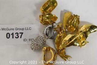 Group of Costume Jewelry including Erwin Pearl and Christian Dior Earrings.