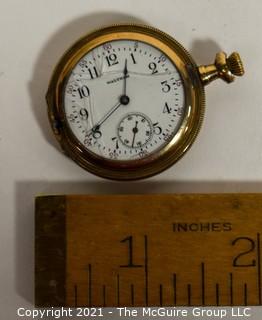 Gold Waltham Ladies Pocket Watch.  Cracked Crystal and Untested.