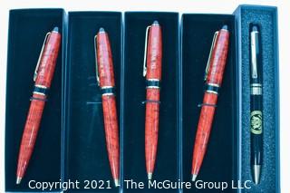 Five "The White House" Ball Point Pens, All in Boxes. 
