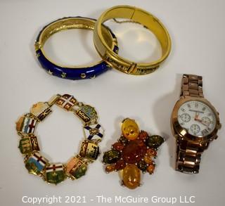 Group of Costume Jewelry.  Includes Michael Kors Chronograph Watch.