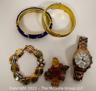 Group of Costume Jewelry.  Includes Michael Kors Chronograph Watch.