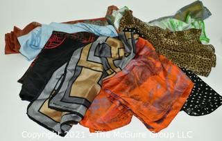 Group of Ladies Silk Scarves and Shawls.  